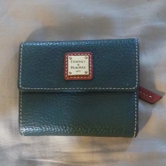 Dooney & Bourke Handbags - Dooney & Bourke Teal Leather Wallet